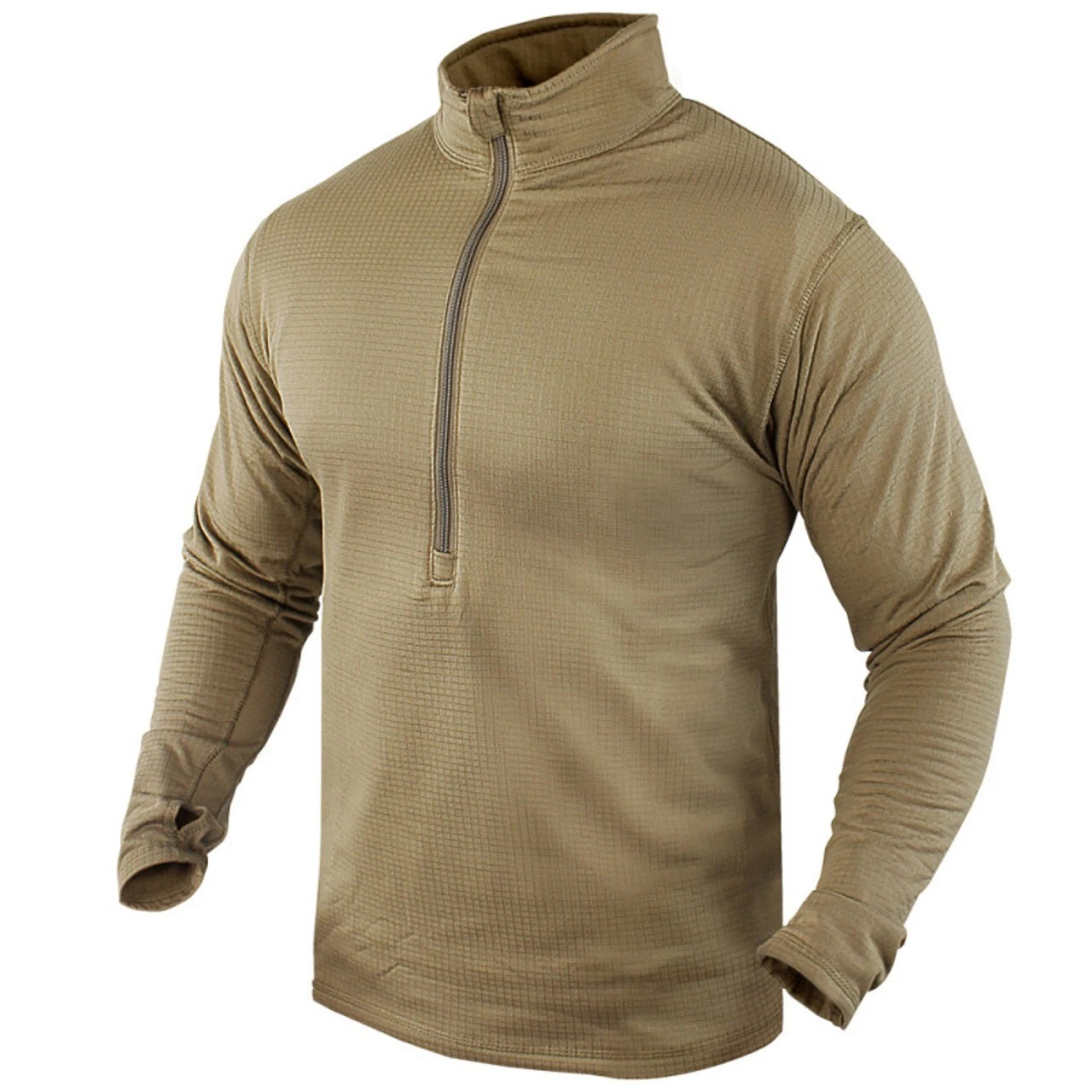ECWCS Base II Military Generation III Zip Pullover Waffle Thermal Top Condor