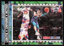 2021-22 Panini NBA Hoops LaMelo Ball Lights Camera Action Green Ice #14 Hornets