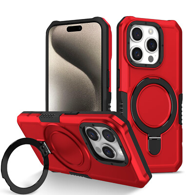 For iPhone 17 Pro Max 16 15 14 13 12 11 XR Shockproof Rugged Case w/ Ring Stand