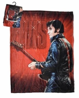 ELVIS PRESLEY SONDERANGEBOT PLÜSCH WEICHER ÜBERWURF/DECKE ''68'' NAME E8873
