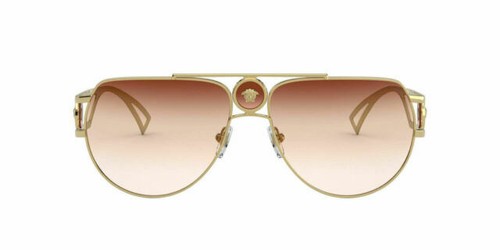 Versace Women Sunglasses Gold Gradient Violet Pilot VE2284 1002EL NEW AUTHENTIC Versace Sunglasses VE2284 1002EL 63mm Gold / Orange Violet  main image 4