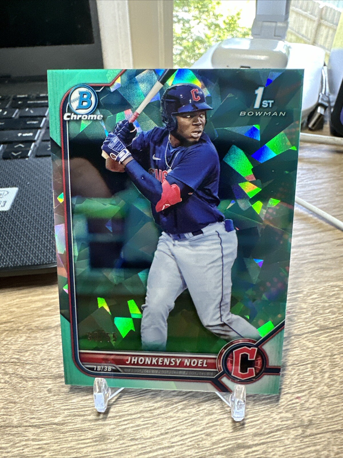 2022 Bowman Chrome 1st Sapphire Aqua Refractor Jhonkensy Noel /55