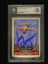 GREG LOUGANIS SIGNED 2011 UD GOODWIN CHAMPIONS #22 BAS AUTHENTIC AUTO DIVING