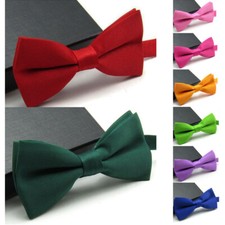 Men's Bow Ties Solid Color Adjustable Wedding Party Business Bowtie Bow Tie