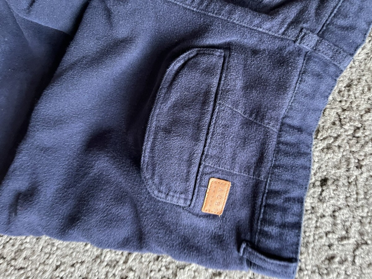 Hommes JACHS New York Velours Pantalon Bleu Marine Pantalon Taille Sz