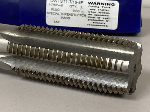 DWTST1-7/16-8P 1-7/16"-8 HSS Plug Special Thread 8 Pitch Hand Tap - Picture 2 of 4