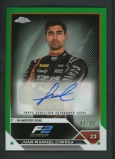 2023 JUAN MANUEL CORREA 44/99 AUTO TOPPS CHROME F2 VAN AMERSFOORT RACING GREEN
