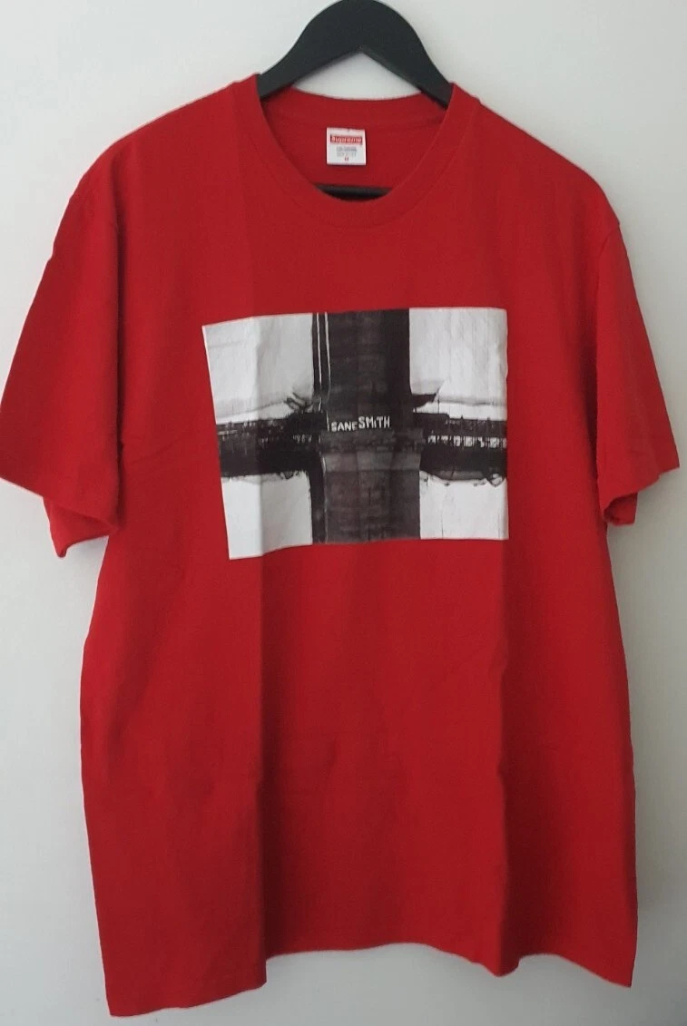 T Shirt Supreme Bridge FW19 Taille M Rouge Sane Smith
