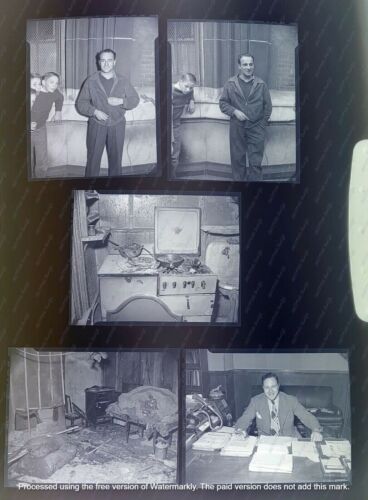 MANHATTAN  119TH STREET 3RD AVE. FIRE NEGATIVES X 6  VINTAGE 1946 ORIGINAL - Afbeelding 1 van 11