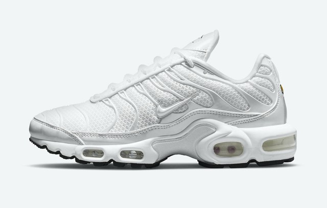 air max plus white and silver