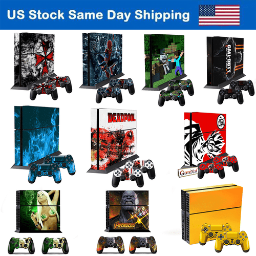 Skin Sticker Decal for Sony PS4 Playstation 4 Console + 2 Controllers Cover New - Picture 2 of 77