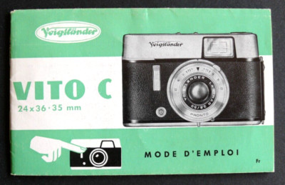 BEDIENUNGSANLEITUNG / INSTRUCTIONS FOR USE - VOIGTLÄNDER VITO C - NOVEMBER 1963