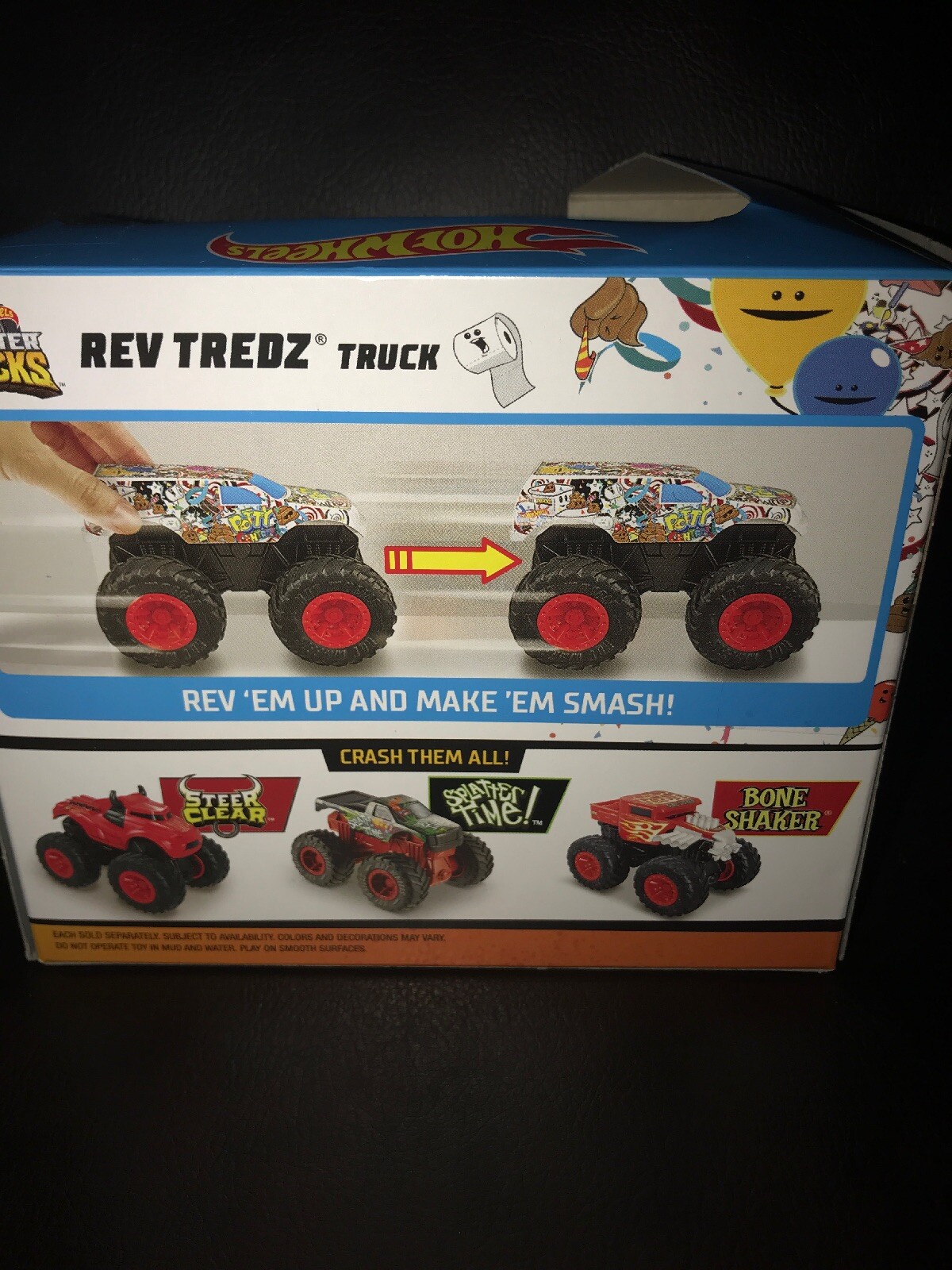 Hot Wheels Monster Trucks 1:43 Scale Bone Shaker Rev Tredz Vehicle 