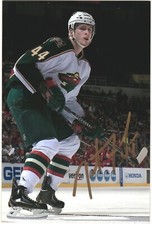 Justin Falk Autographed 4x6 Color Photo Minnesota Wild #44 White B