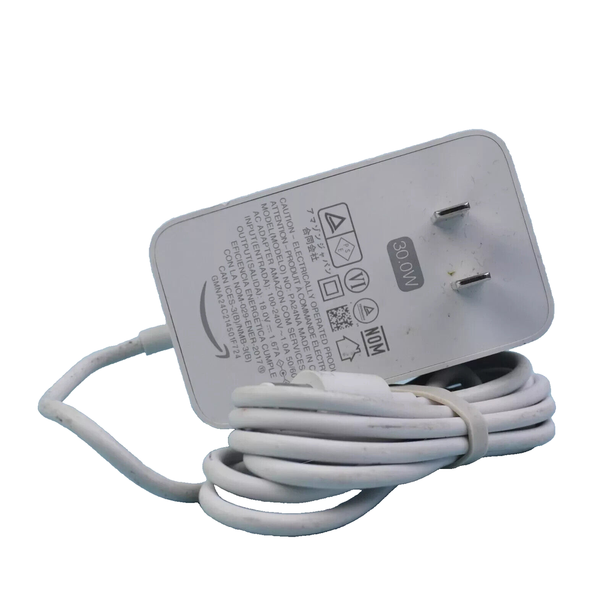 Amazon PA24NA Power Adapter 30W Black Echo Gen 3, Plus Gen 2, Show Gen 2,  Show