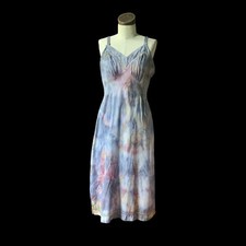 DYED PETALS Vintage Hand Botanically Dyed Tie-Dyed Slip Dress M/L 38