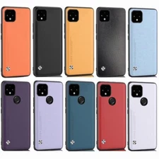 Hot Plain Leather Fabric Coated Rubber Case Cover For Google Pixel 4 4XL 4A 5G