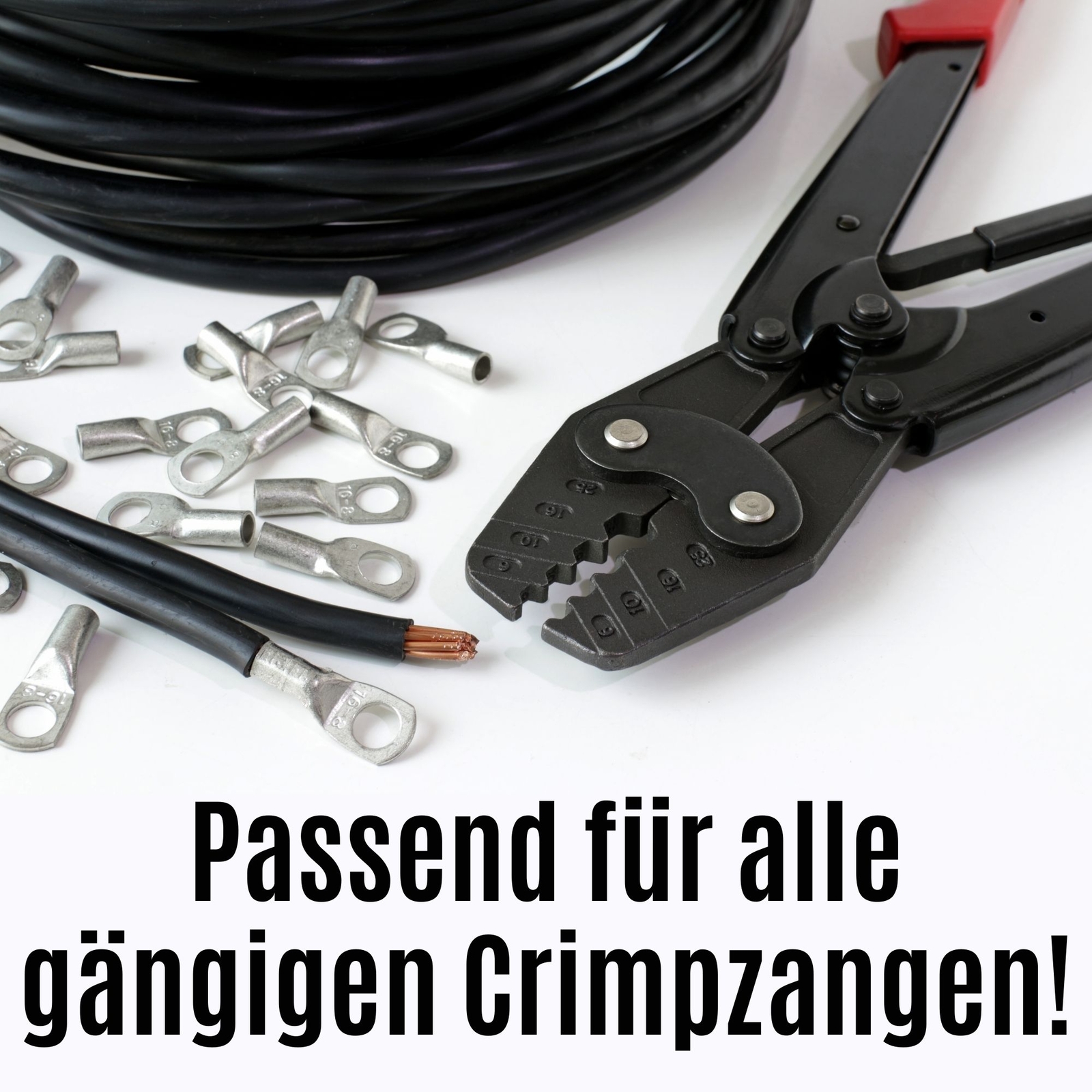 Kalitec Quetschkabelschuhe 95mm² M10 - 10 Stück Set | Unisoliert Für Schaltschrankbau