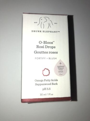 Drunk Elephant O-Bloos Rosi Glow Drops Fortify + Blush - 30ml / 1 oz. New In Box - Picture 3 of 24