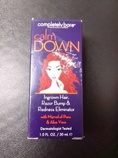 Completely Bare CALM DOWN Ingrown Hair Razor Bump Redness Eliminator 1 fl oz