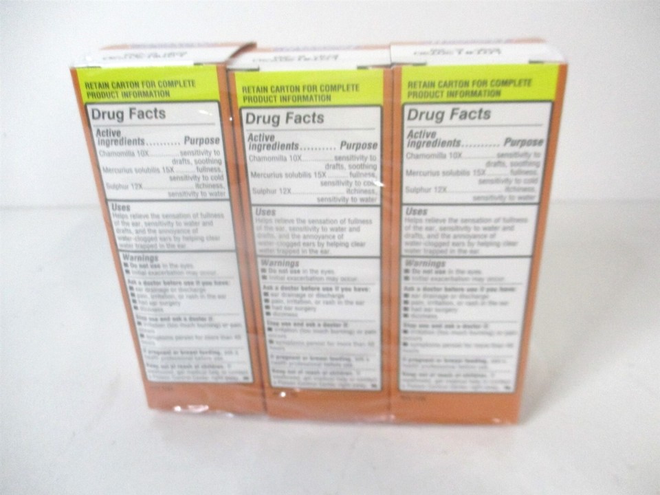 Rexall 0.4fl oz. Ear Relief Drops for Clogged Ears 01/2029 Lot of 3