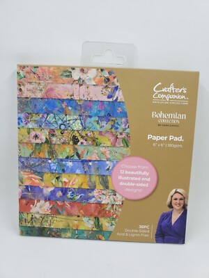 CCP4 Crafters Companion Bohemian 6'' x 6'' Double Sided Paper Pad 36pc New