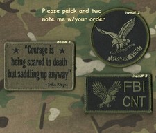 FBI SERVARE VITAS HOSTAGE RESCUE TEAM HRT CNT KANDAHAR TRAINING choice of any 2
