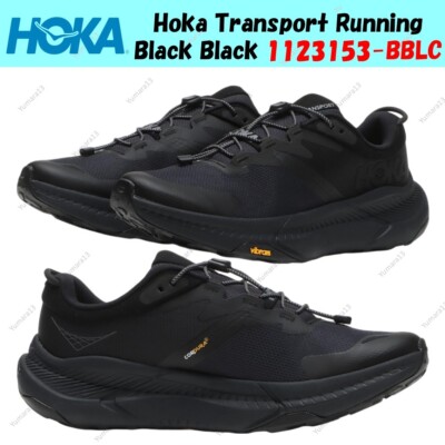 Hoka Transport Running Shoes Black/Black Men\'s Size 12D  1123153 Hoka TRANSPORT Sneakers Black Black - Family Footwear Center main image 3