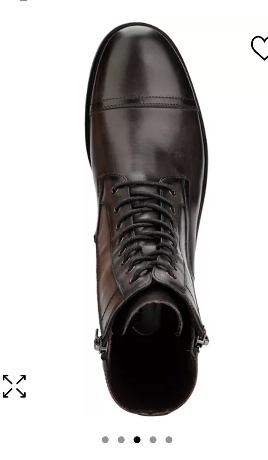 Kenneth Cole Men\'s Hugh Leather Boots Double Zipper 13M S17 Kenneth Cole Men main image 2