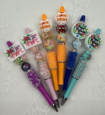 Custom beaded Mom pens  Luxury Inspired Gift.Basket filler. Journal.Collect 