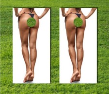 Butt Sexy Butthole Woman Thong Game Decal Bag Cornhole Board Toss Laminated Wrap