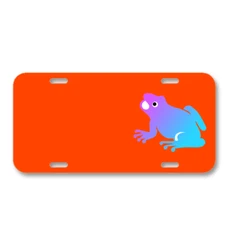 Colorize Frog Nature Frog Frog Frog On License Plate Car Front Add Names