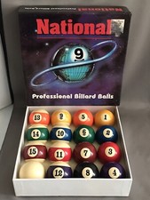 NATIONAL Billiard Balls Set With Original Box