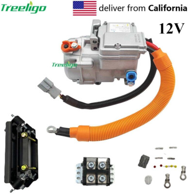 12V Electric Car AC Compressor Universal Truck Cab Air Conditioner Compressor