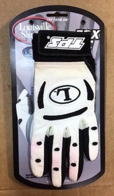Louisville Slugger Women's Small SRG Bionic Batting Gloves TPX White Black Z22