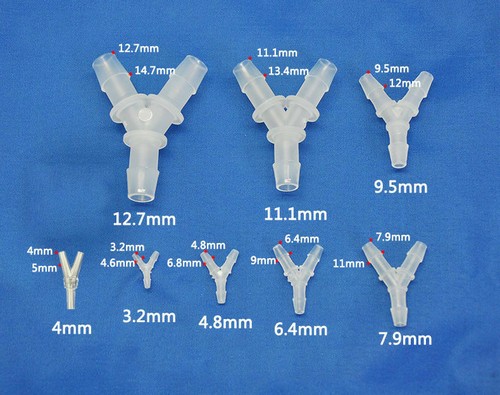 Tubo Acqua Plastica Silicone Gomma Tubo Bianco PVC Connettore Adattatore 2pz - Foto 12 di 16