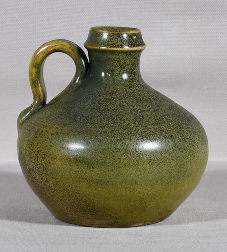 Jugtown Ware Green Squat Syrup Jug 4 1/2 Inches Tall - Picture 5 of 9