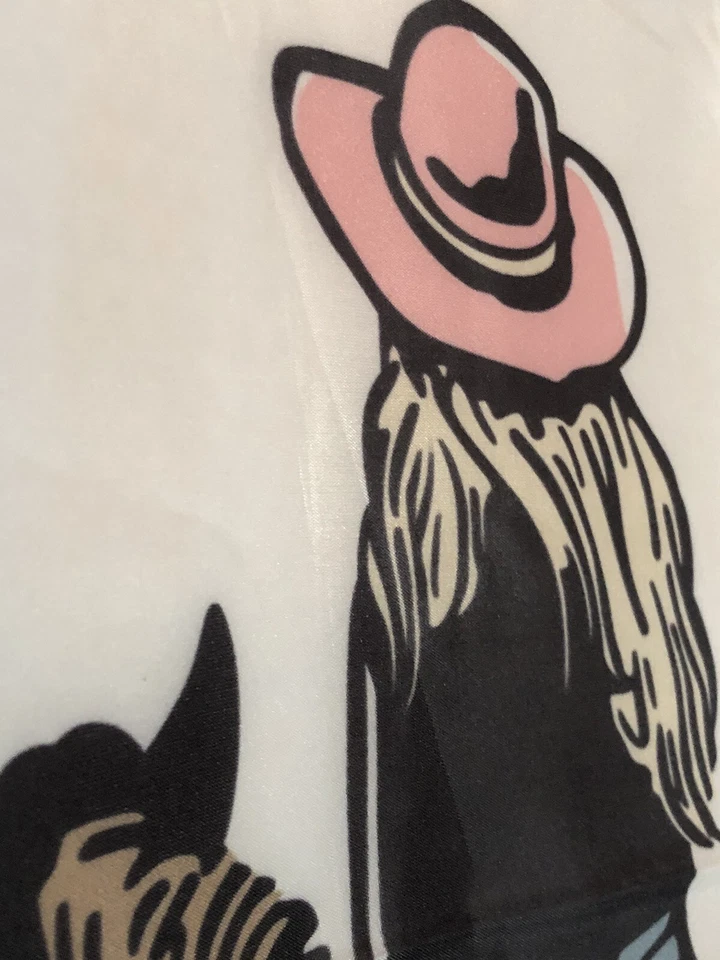 Новый гобелен «Да здравствует ковбойка» 4 люверса 3 фута x 4 фута флаг из полиэстера - Изображение 3 из 3