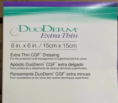   DUODERM Extra Thin Dressing Square 6''x6''15cm×15cm 5 SHEETS ONLY NO BOX! 