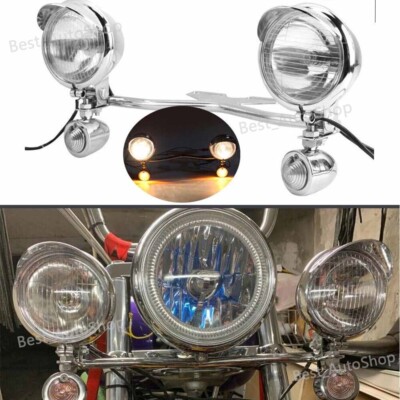 Passing Turn Signals Lights Bar Kit For Yamaha Road Star XV 1600 1700 Silverado