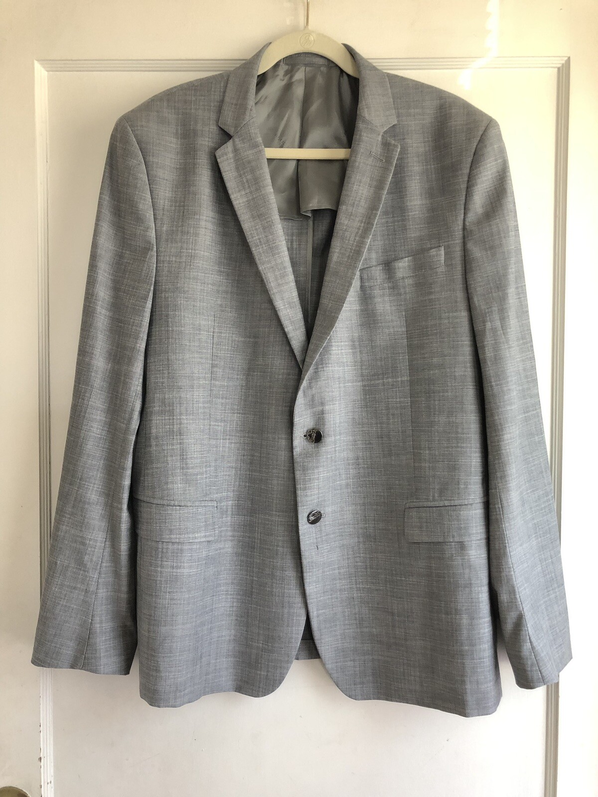 Versace Collection Wool Blend Gray Blazer Jacket … - image 1