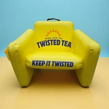 Twisted Tea Inflatable Cooler Chair  Beach Pool Hard Iced Tea Seat Drink Holder