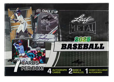 2025 Leaf Metal Baseball Hobby Box 7 Cards per Box Factory Sealed Box - 5 Autos