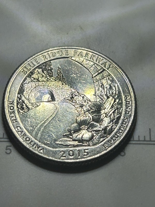 2015-D-Blue Ridge Parkway-Quarter-Interesting Die Error (see description) 