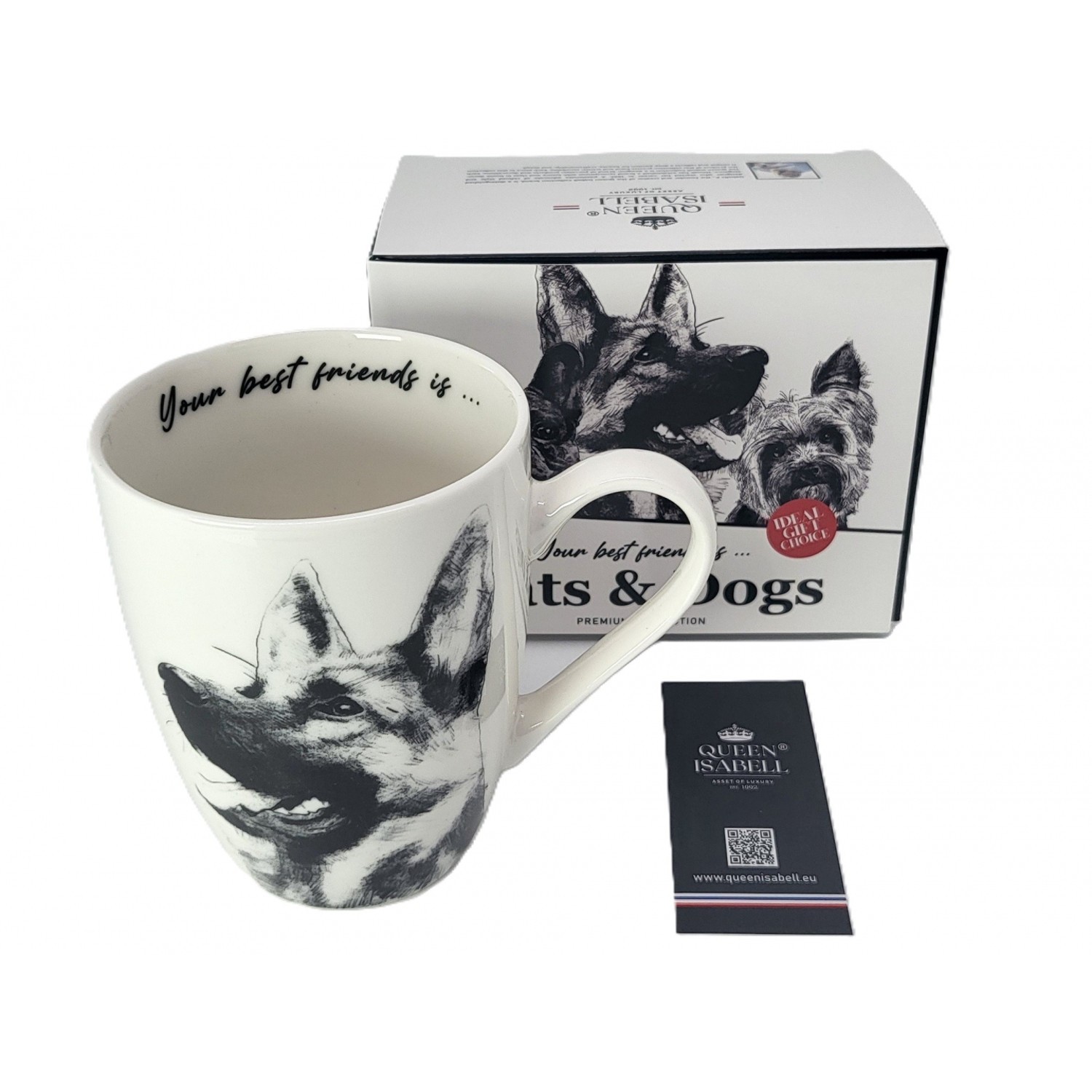 Tasse en porcelaine Berger allemand 350 ml mug céramique chien