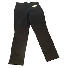 NWT Nine West Jeans Heidi Pull-On Crop Pants Women  s Size 6 Black Stretch Twill