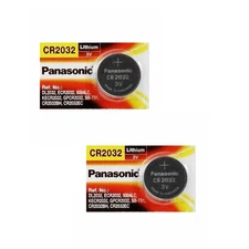 2 FRESH PANASONIC CR2032 BULK CR 2032 3V LITHIUM COIN CELL BATTERY EXP 2033