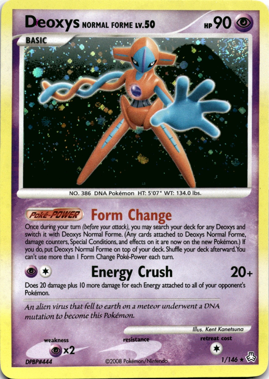 Deoxys Normal Forme Holo Rare Legends Awakened 1/146 NM