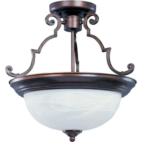 Maxim Essentials 584X 2 Light 14.75 Inch Wide Semi Flush Mount with Oil Rubbe... - Picture 1 of 5