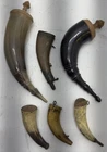 Vintage/Modern Black Powder Horn Lot Antique/Reproduction